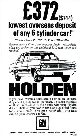 Car advertisement 1966 In addition to controls on imports 