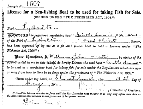 fishing licence 1914 marine conservation te ara encyclopedia fishing licence 500x382