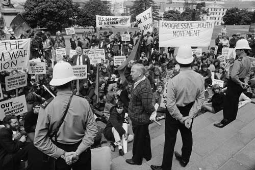 An antiVietnam War protest Pressure from the United States for New Zealand 